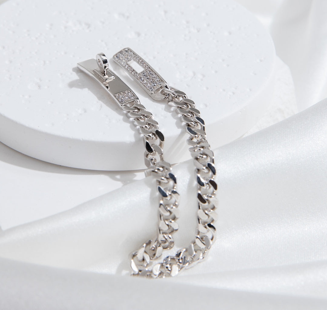 [Triumph Jewelry]KELLY CHAIN SILVER DIAMOND BRACELET