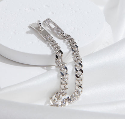 [Triumph Jewelry]KELLY CHAIN SILVER DIAMOND BRACELET