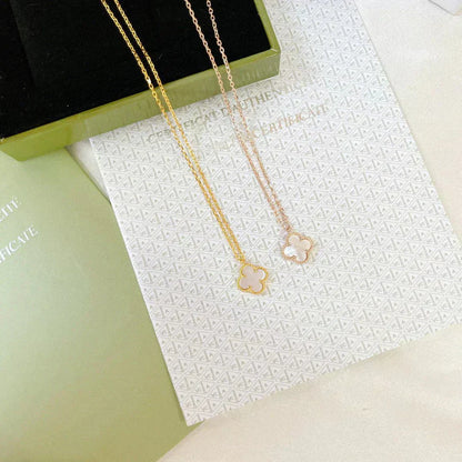 [Triumph Jewelry]CLOVER MINI 9.5MM WHITE MOTHER-OF-PEARL NECKLACE