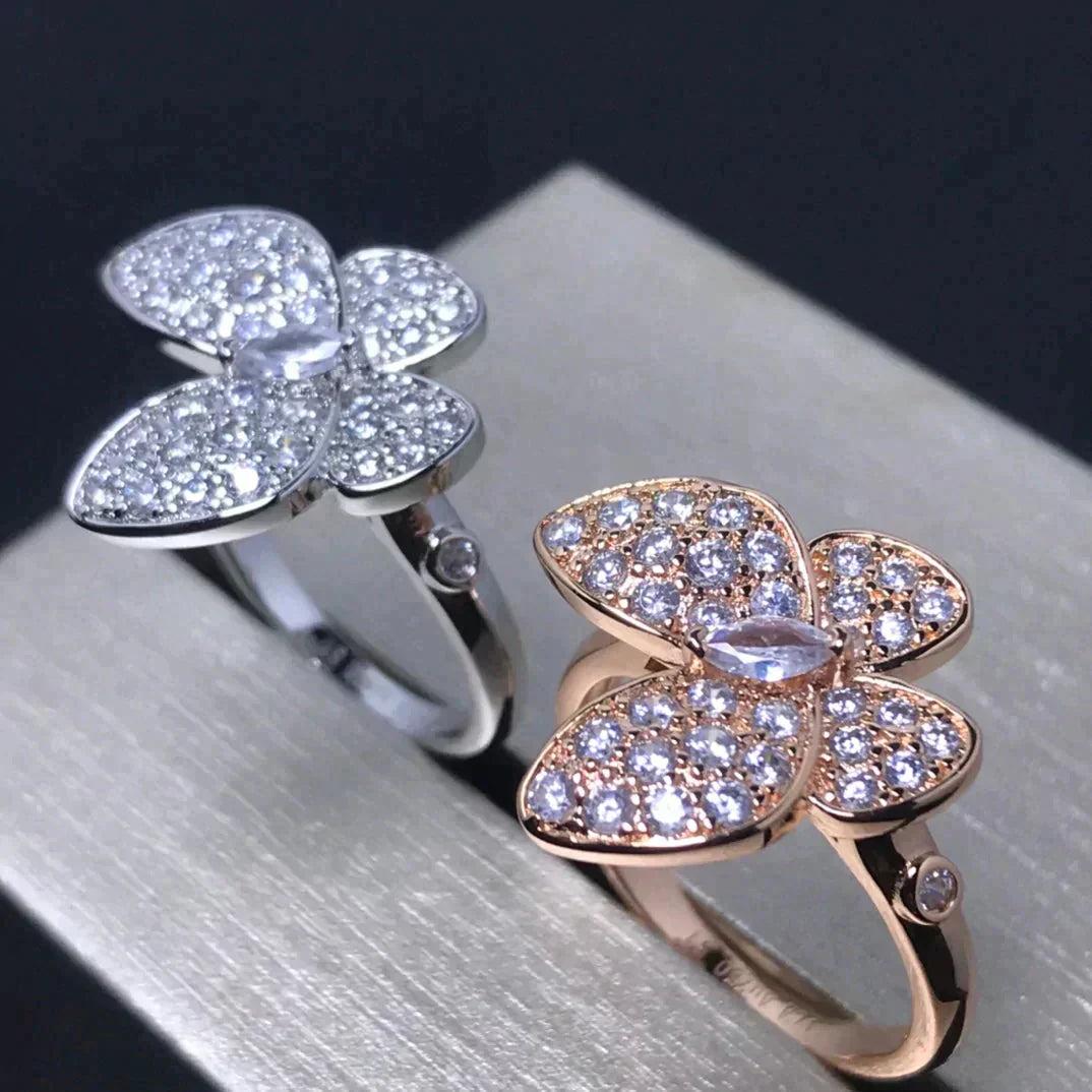 [Triumph Jewelry]BUTTERFLY PINK GOLD DIAMOND RING