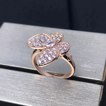 [Triumph Jewelry]BUTTERFLY PINK GOLD DIAMOND RING
