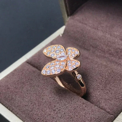 [Triumph Jewelry]BUTTERFLY PINK GOLD DIAMOND RING