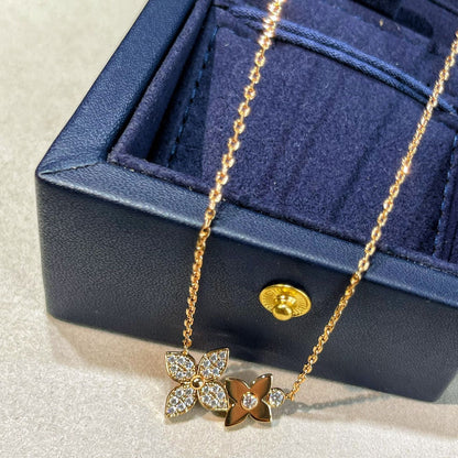 [Triumph Jewelry]STAR BLOSSOM NECKLACE PINK GOLD DIAMONDS