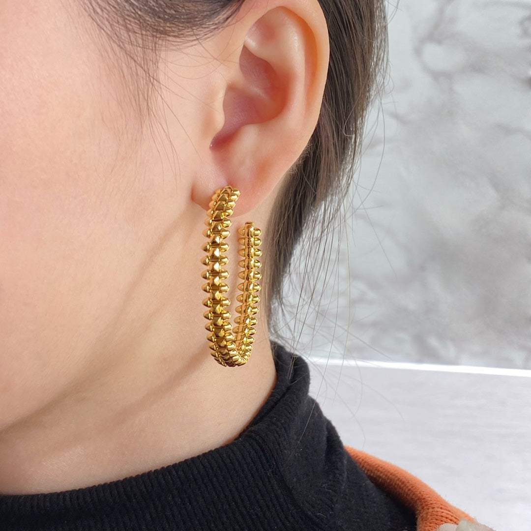 [Triumph Jewelry]CLASH HOOP LARGE EARRINGS