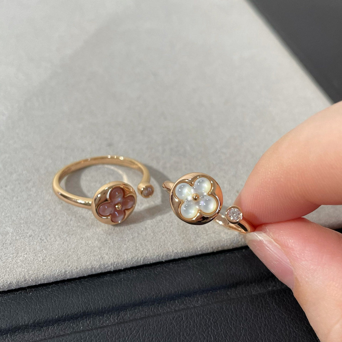[Triumph Jewelry]SUN 1 DIAMOND PINK MOP RING