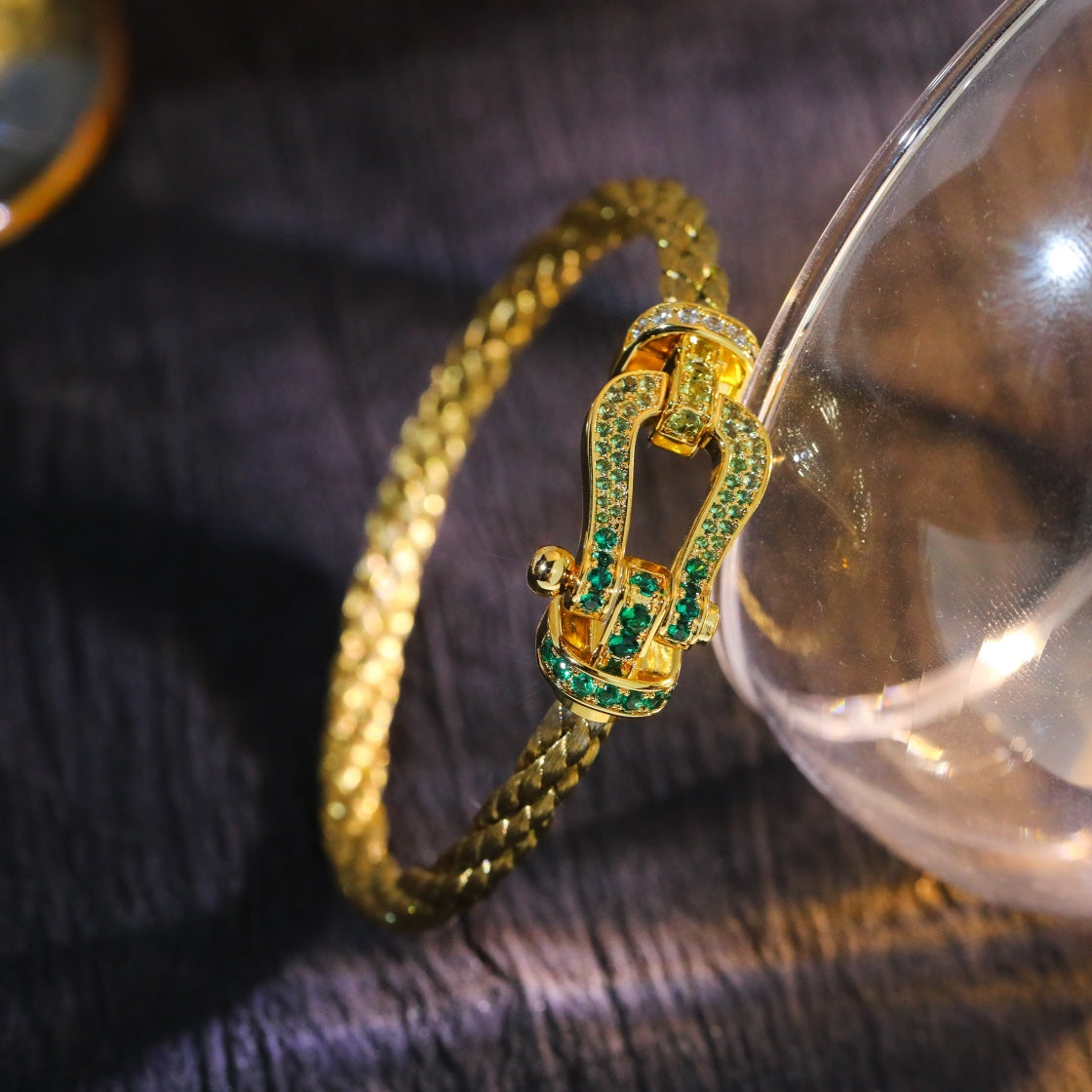 [Triumph Jewelry]FORCE 10 GOLD GREEN DIAMOND PAVED
