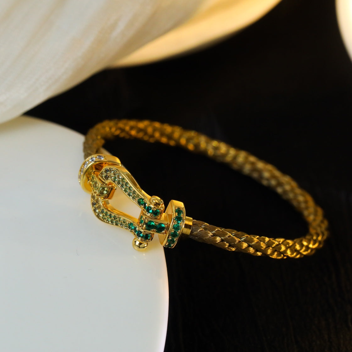 [Triumph Jewelry]FORCE 10 GOLD GREEN DIAMOND PAVED