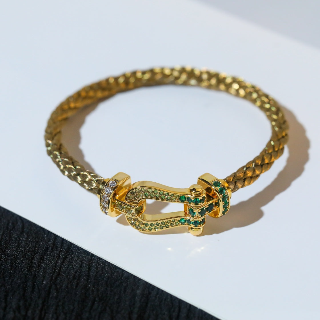 [Triumph Jewelry]FORCE 10 GOLD GREEN DIAMOND PAVED