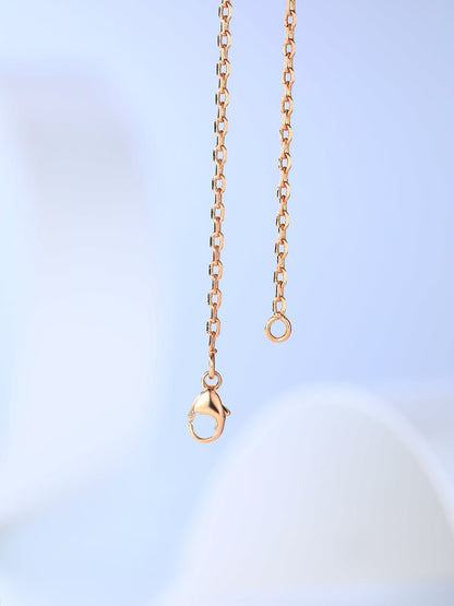 [Triumph Jewelry]H CAGE PINK GOLD NECKLACE