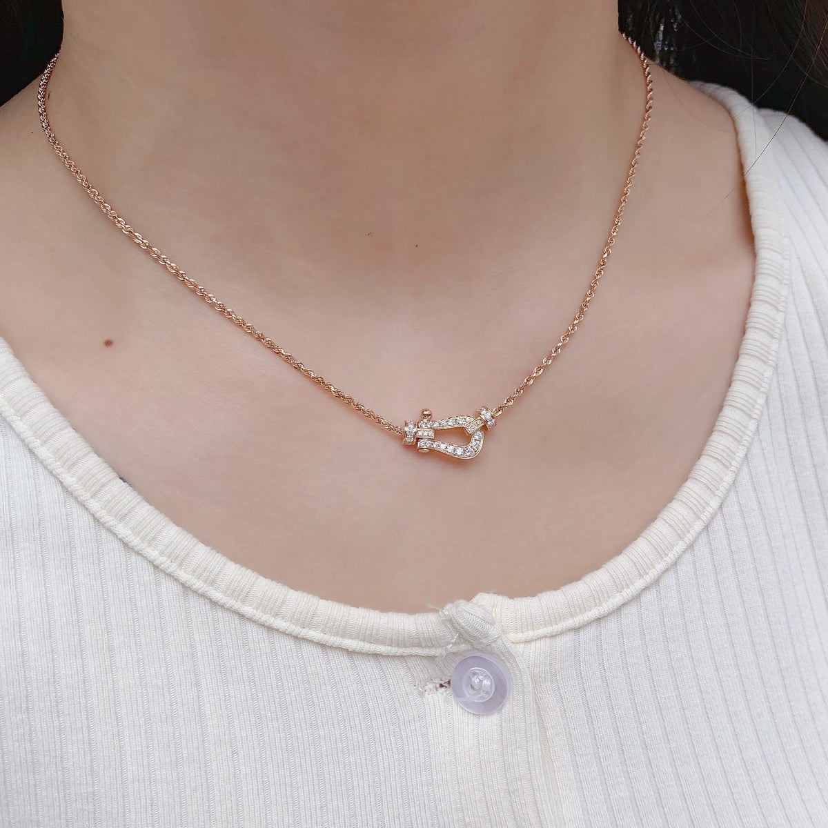 [Triumph Jewelry]FORCE 10 PINK GOLD DIAMOND NECKLACE