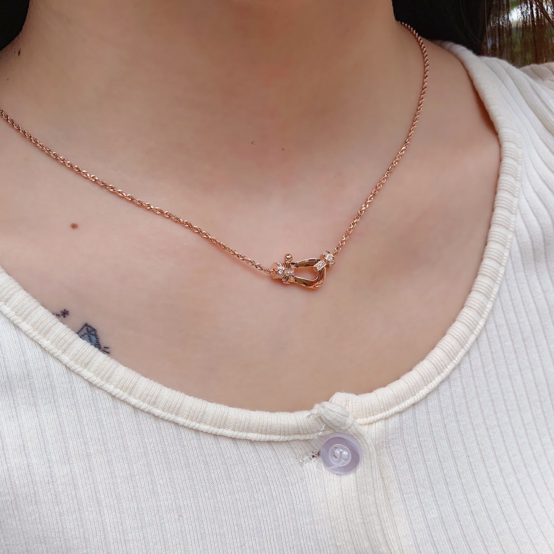 [Triumph Jewelry]FORCE 10 PINK GOLD DIAMOND NECKLACE