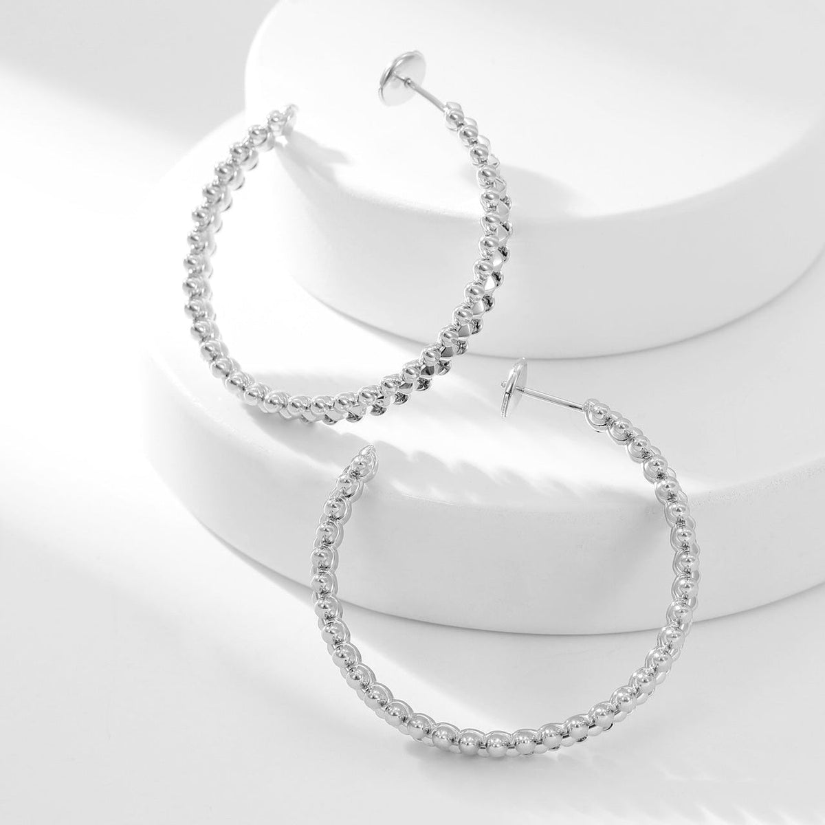 [Triumph Jewelry]CLASH HOOP LARGE EARRINGS