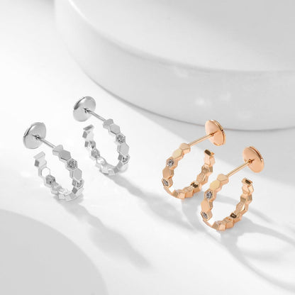 [Triumph Jewelry]BEE LOVE DIAMOND HOOP EARRINGS
