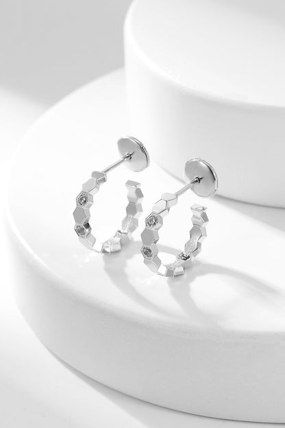 [Triumph Jewelry]BEE LOVE DIAMOND HOOP EARRINGS