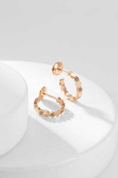 [Triumph Jewelry]BEE LOVE DIAMOND HOOP EARRINGS