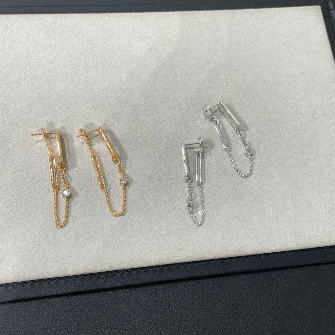 [Triumph Jewelry]CHAINE CHAOS DIAMOND DROP EARRINGS