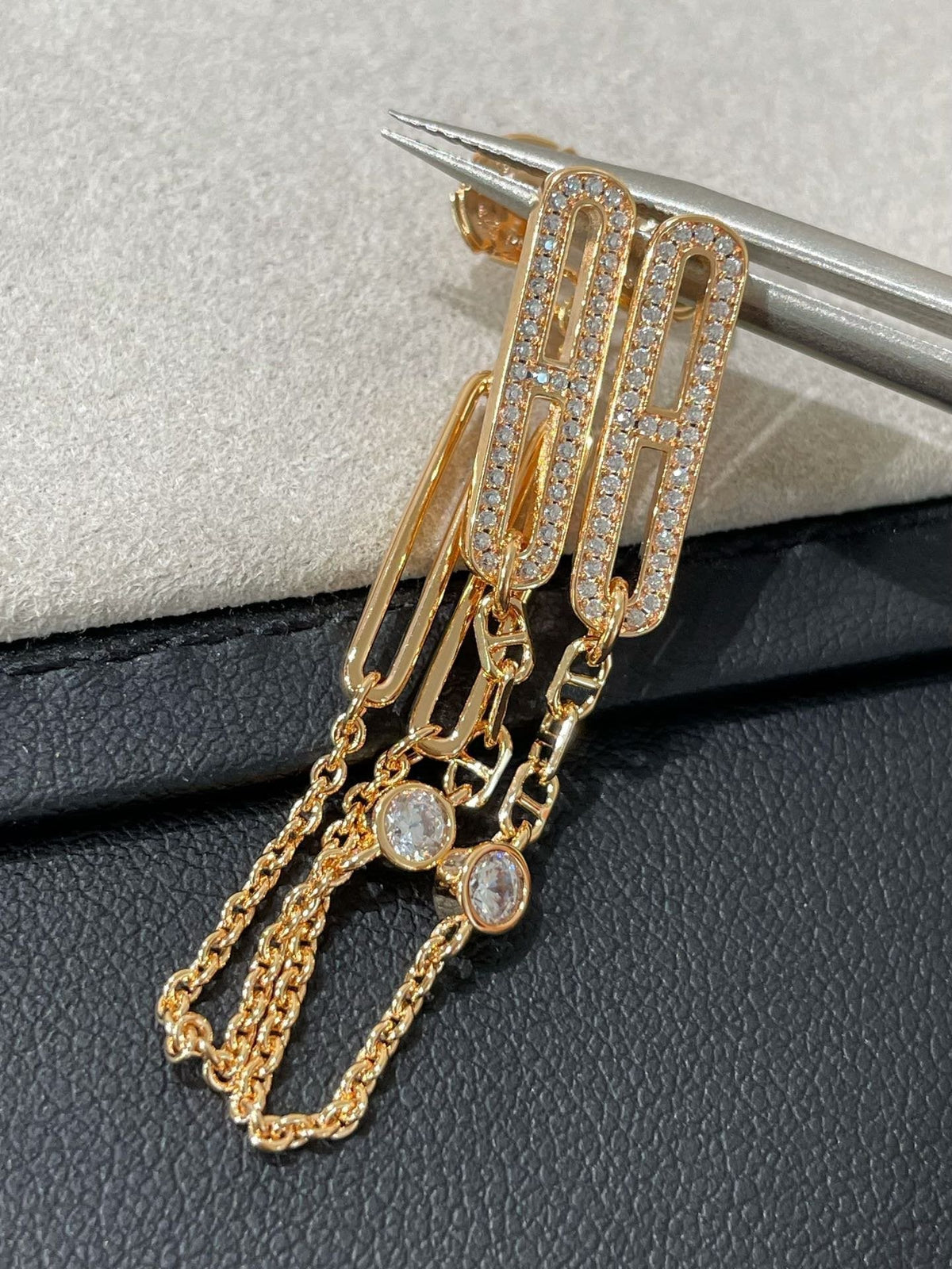 [Triumph Jewelry]CHAINE CHAOS DIAMOND DROP EARRINGS