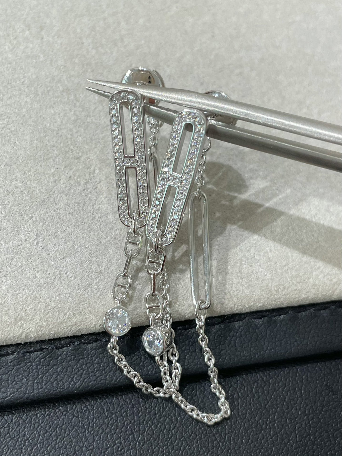 [Triumph Jewelry]CHAINE CHAOS DIAMOND DROP EARRINGS