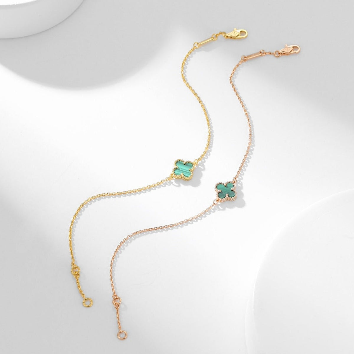 [Triumph Jewelry]CLOVER BRACELET MALACHITE 1 MOTIF