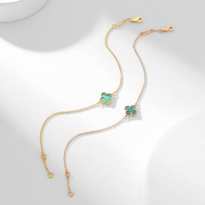 [Triumph Jewelry]CLOVER BRACELET MALACHITE 1 MOTIF
