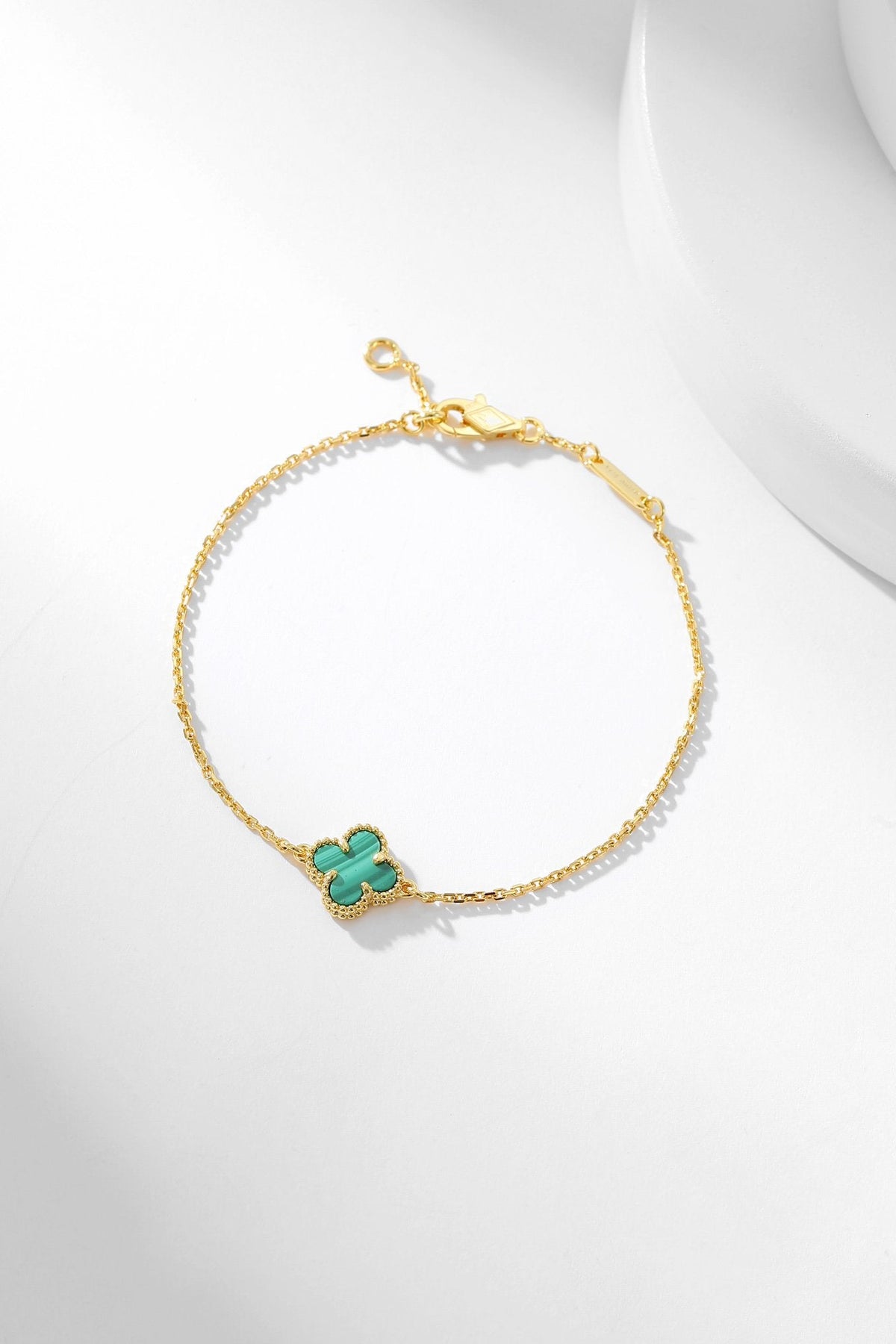 [Triumph Jewelry]CLOVER BRACELET MALACHITE 1 MOTIF