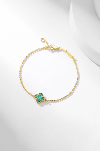[Triumph Jewelry]CLOVER BRACELET MALACHITE 1 MOTIF