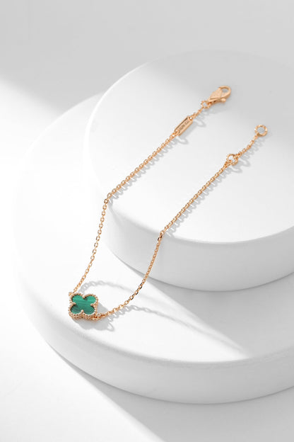 [Triumph Jewelry]CLOVER BRACELET MALACHITE 1 MOTIF