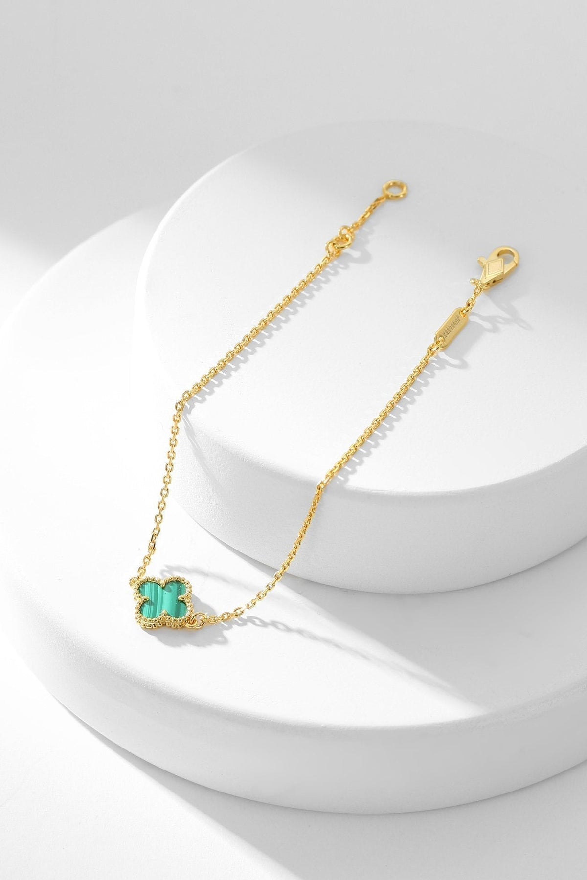 [Triumph Jewelry]CLOVER BRACELET MALACHITE 1 MOTIF