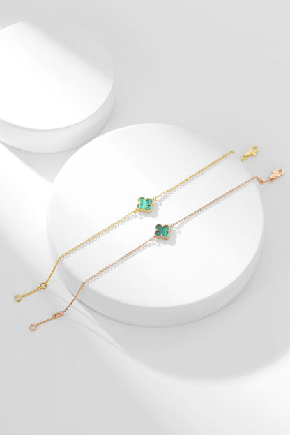 [Triumph Jewelry]CLOVER BRACELET MALACHITE 1 MOTIF
