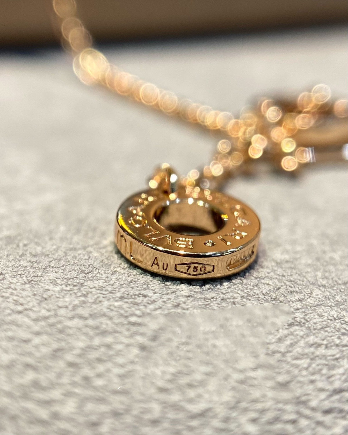 [Triumph Jewelry]DREAM MOP DIAMOND PAVED PINK GOLD NECKLACE