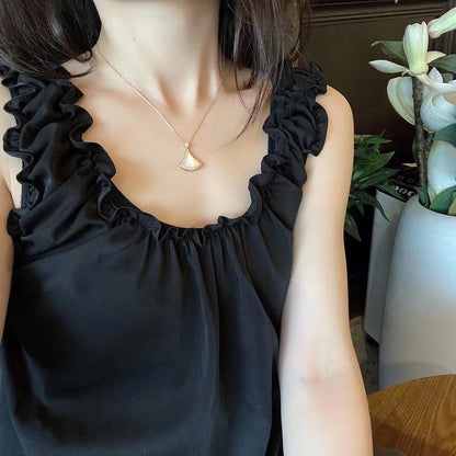 [Triumph Jewelry]DREAM MOP DIAMOND PAVED PINK GOLD NECKLACE