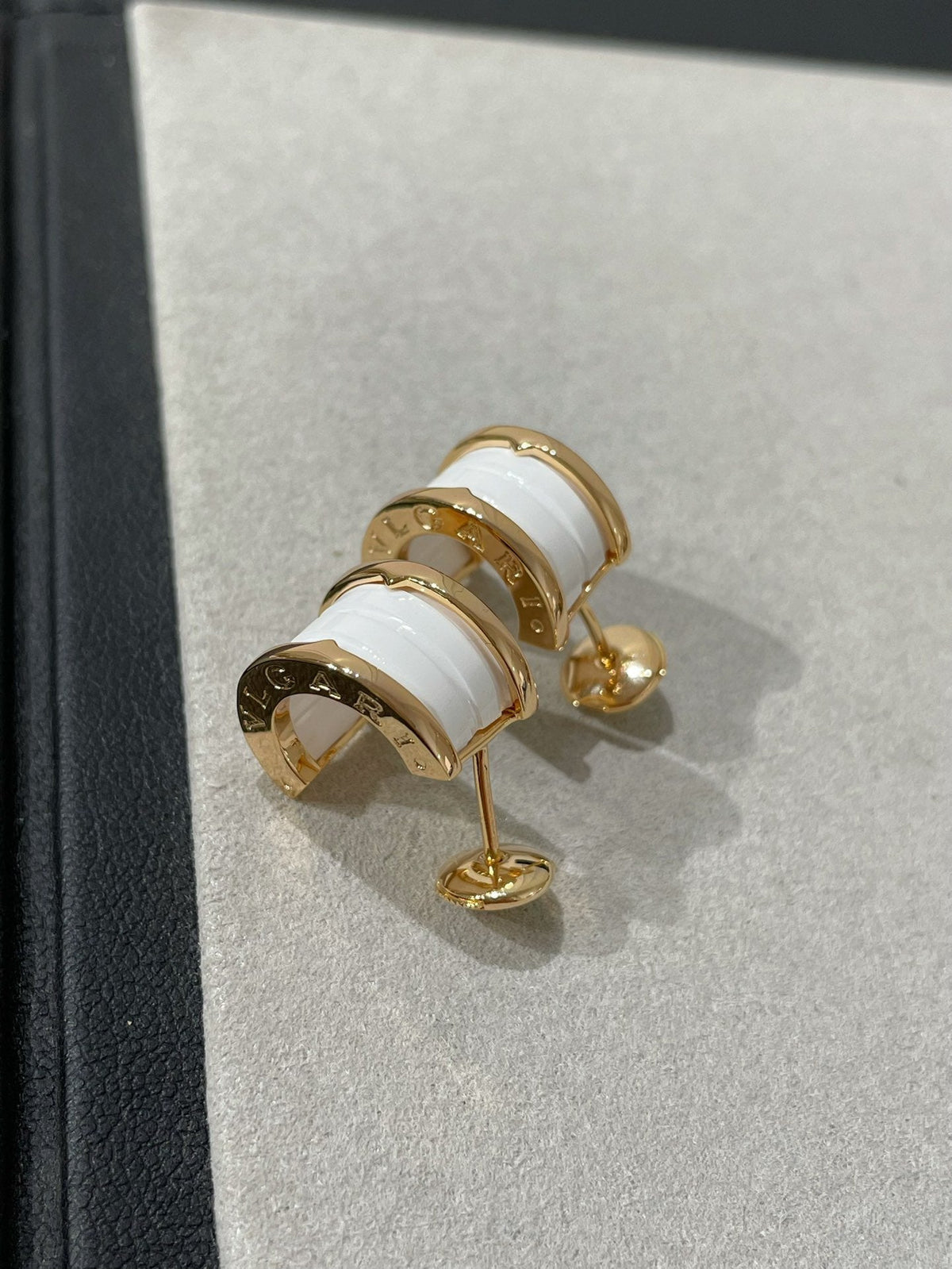 [Triumph Jewelry]ZERO 1 PINK GOLD CERAMIC EARRINGS