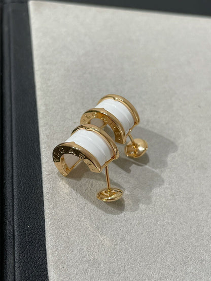 [Triumph Jewelry]ZERO 1 PINK GOLD CERAMIC EARRINGS