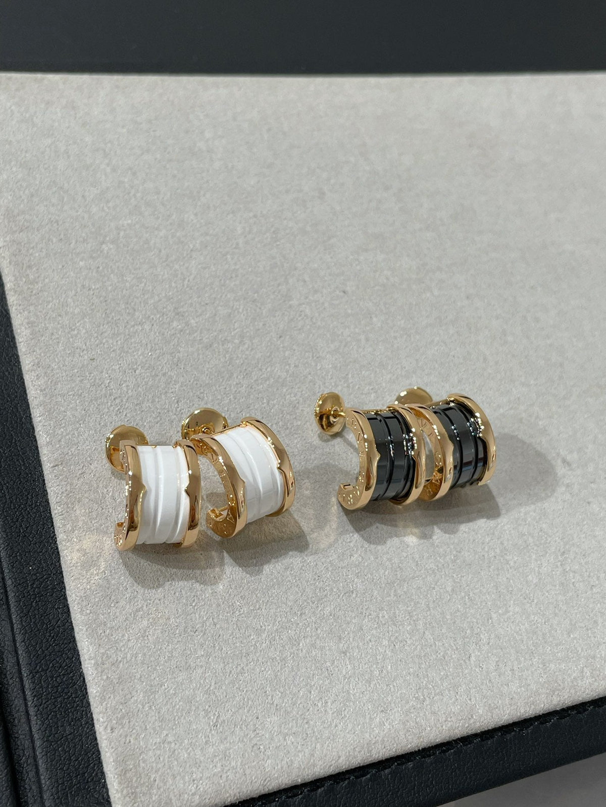 [Triumph Jewelry]ZERO 1 PINK GOLD CERAMIC EARRINGS