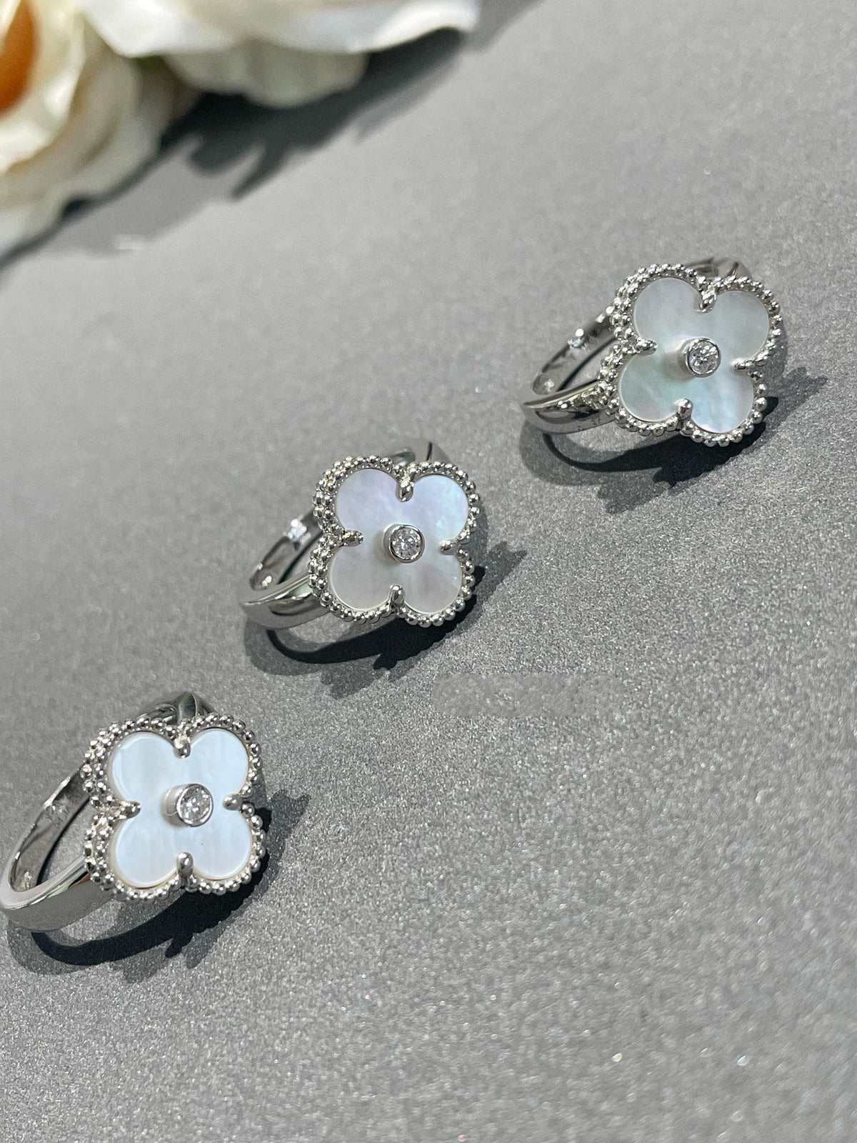 [Triumph Jewelry]CLOVER SILVER MOP DIAMOND RING