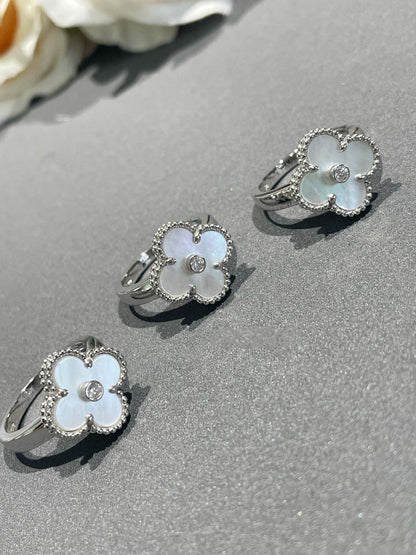 [Triumph Jewelry]CLOVER SILVER MOP DIAMOND RING