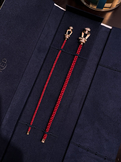 [Triumph Jewelry]FORCE 10 HALF DIAMOND PINK GOLD RED CORDERI LARGE AND MEDIUM MODEL