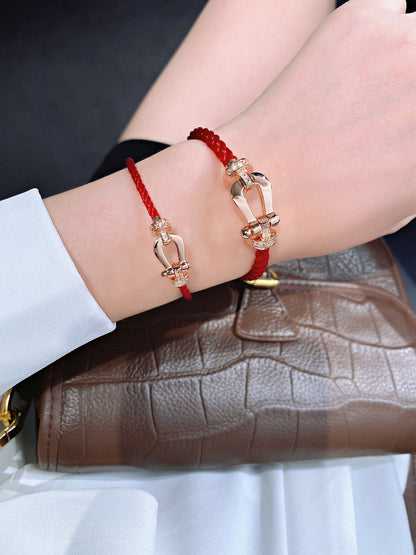 [Triumph Jewelry]FORCE 10 HALF DIAMOND PINK GOLD RED CORDERI LARGE AND MEDIUM MODEL