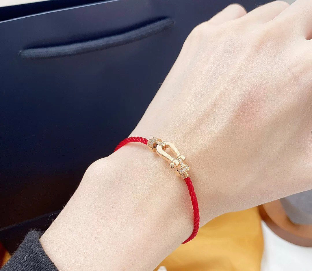 [Triumph Jewelry]FORCE 10 HALF DIAMOND PINK GOLD RED CORDERI LARGE AND MEDIUM MODEL
