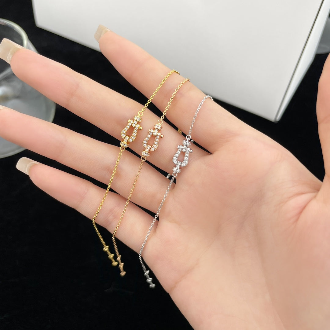 [Triumph Jewelry]FORCE 10 FULL DIAMOND BUCKLE CHAIN LINK MINI MODEL