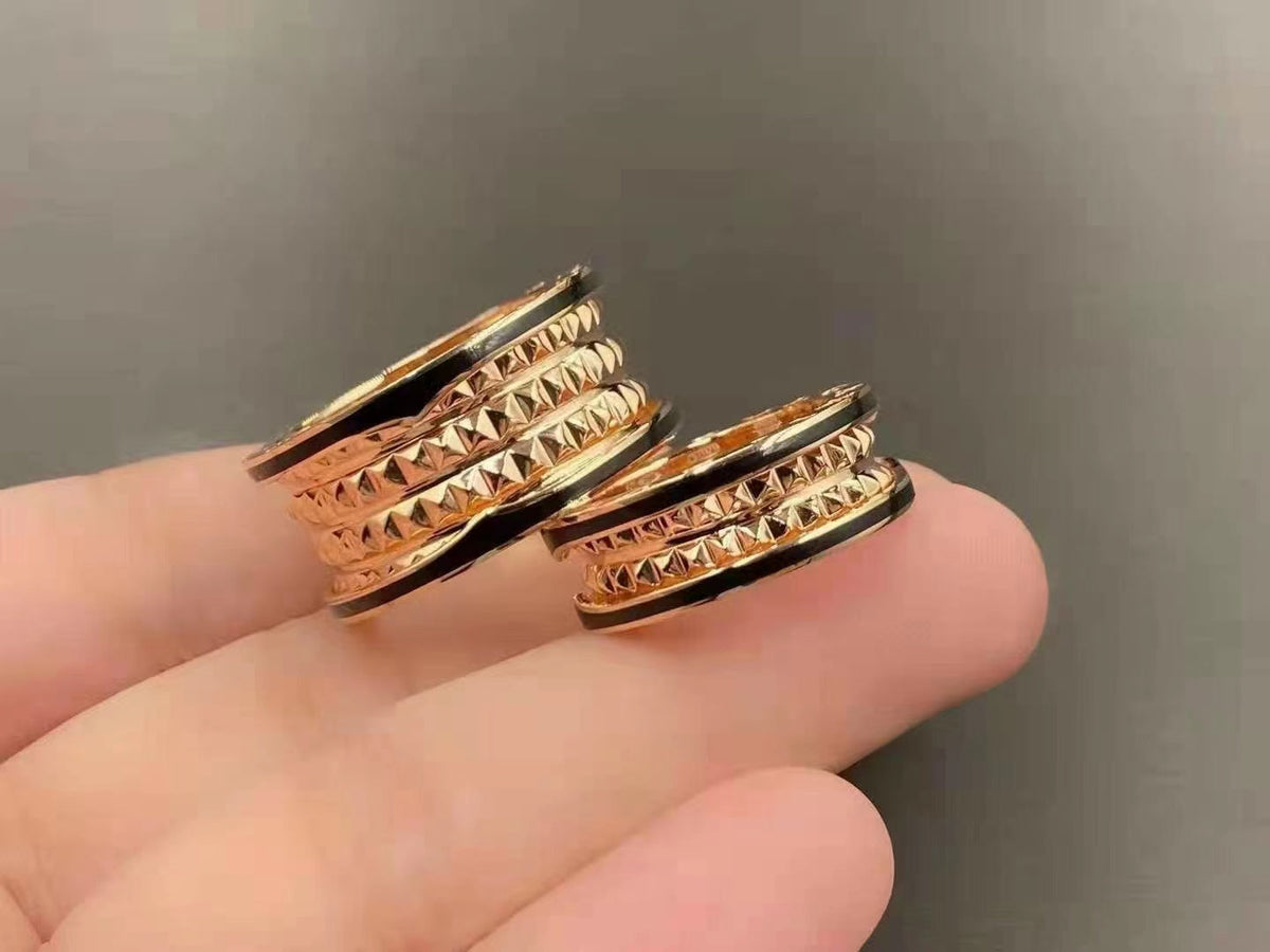 [Triumph Jewelry]ZERO 1 ROCK BLACK CERAMIC PINK GOLD LARGE MODEL