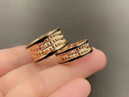 [Triumph Jewelry]ZERO 1 ROCK BLACK CERAMIC PINK GOLD LARGE MODEL