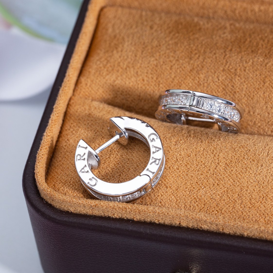 [Triumph Jewelry]ZERO 1 MINI SILVER DIAMOND EARRINGS