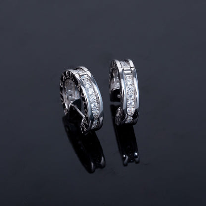 [Triumph Jewelry]ZERO 1 MINI SILVER DIAMOND EARRINGS