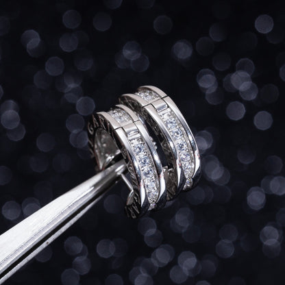 [Triumph Jewelry]ZERO 1 MINI SILVER DIAMOND EARRINGS
