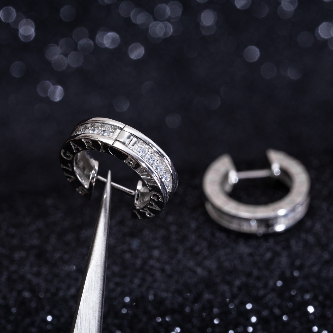 [Triumph Jewelry]ZERO 1 MINI SILVER DIAMOND EARRINGS