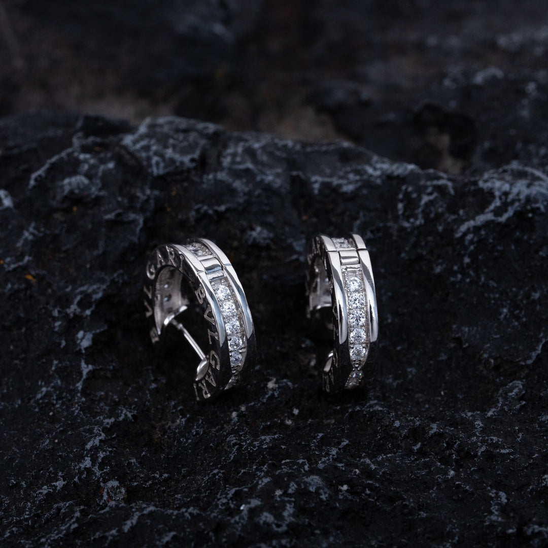 [Triumph Jewelry]ZERO 1 MINI SILVER DIAMOND EARRINGS