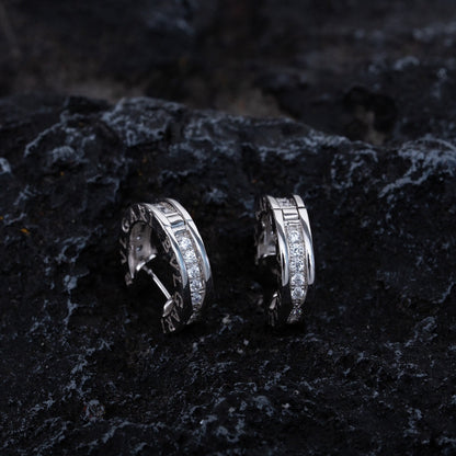 [Triumph Jewelry]ZERO 1 MINI SILVER DIAMOND EARRINGS
