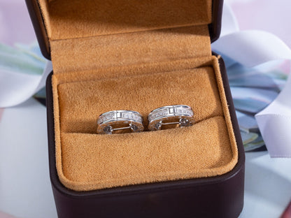 [Triumph Jewelry]ZERO 1 MINI SILVER DIAMOND EARRINGS