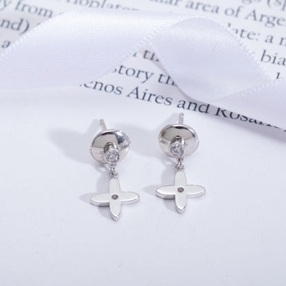[Triumph Jewelry]VIDYLLE SILVER DIAMOND MINI DROP EARRINGS